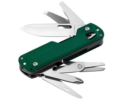 Складной нож мультиинструмент Leatherman 832875 Free T4 Evergreen 11 функций 93 мм