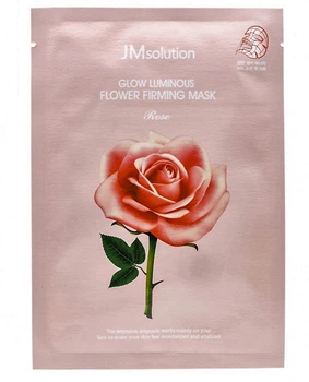 Тканинна маска зволожуюча з трояндою JMsolution Glow Luminous Flower Firming Mask Rose 30 мл