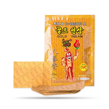 Противовоспалительный пластырь с женьшенем Korean Gold Insam Pad 25 листов