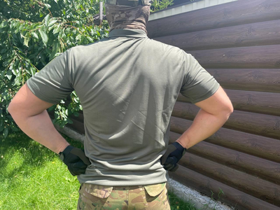 Тактична футболка з коміром поло Single Sword ВСУ Олива XL