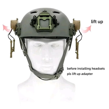 Крепление на шлем для активных наушников Бежевые (KT-7737)