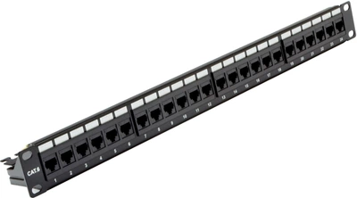 Патч-панель EPNew 19" 1U 24xRJ-45 UTP кат. 6 с задним организатором (6PLH-240BKRM)