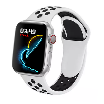 Силіконовий ремінець Fruct Nike Sport Band for Apple Watch 42/44/45/46/49 mm White Black