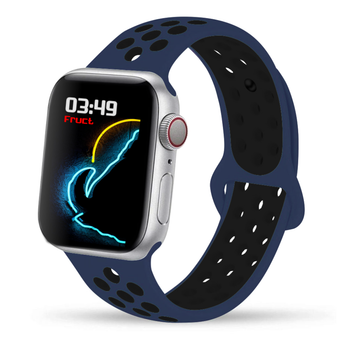 Силіконовий ремінець Fruct Nike Sport Band for Apple Watch 42/44/45/46/49 mm Navy Black