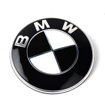 Эмблема на передний бампер BMW 82мм F20 F21 F22 F23 F30 F31 F32 F33 F34 F36 черно-белая
