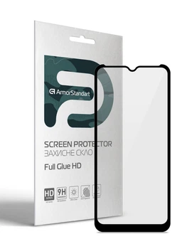 Защитное стекло для Xiaomi Redmi A1/A1+ Poco C50, Full Glue HD, 2.5D, полностью прозрачное, на весь экран, глянцевое, закаленное 9H, полная проклейка по всей поверхности, с черной рамкой, противоударное, кристально четкое изображение