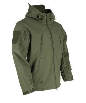 Куртка мужская тактическая KOMBAT UK военная с липучками под шевроны ВСУ Patriot Soft Shell XL TR_kb-pssj-olgr-xl