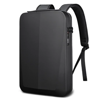 Рюкзак Bange з кодовим замком, чоловічий, міський c USB, для техніки, ноутбука до 15.6″, з твердим корпусом Чорний