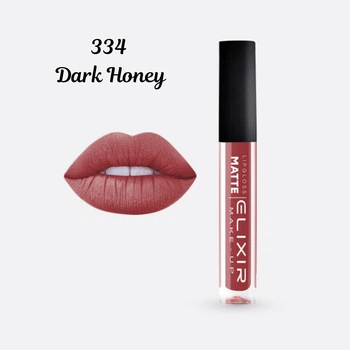 Жидкая матовая помада Elixir Liquid Lip Matte тон 334 Dark Honey (5206929333815)