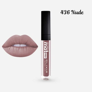 Жидкая помада для губ матовая Elixir Liquid Lip Mat Pro тон 436 Nude (5206929335277)