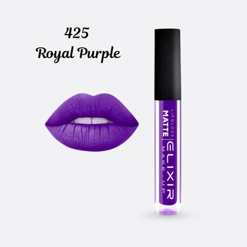 Жидкая матовая помада Elixir Liquid Lip Matte тон 425 Royal Purple (5206929335161)