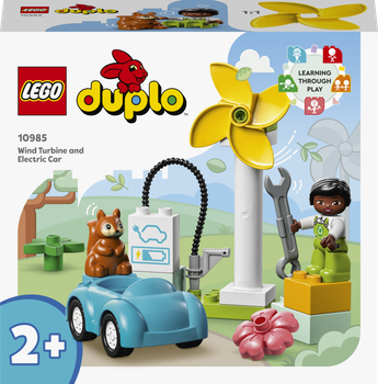 Конструктор LEGO DUPLO Town Вітрова турбіна та електромобіль 16 деталей (10985)