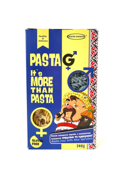 Макаронные изделия Healthy Generation Born in Ukraine Fusilli с голубой спирулиной и куркумой 240 г