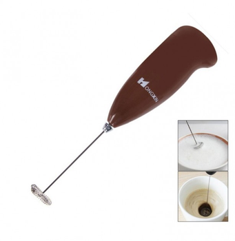 Вспениватель молока миксер Hongxin MS 3089 Brown с батарейками (VM-002)
