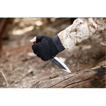 Перчатки тактические Blackhawk FQ10S00S Черный L без пальцев на липучке с защитой на костяшки