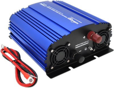 Інвертор напруги Tommatech MS-1200, 12V/220V, 1200W з апроксимованою синусоїдою, 2Shuko, USB, клемні дроти, 2 запобіжники (YT29445)