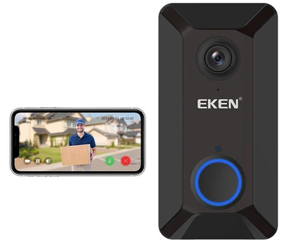 Беспроводной видеозвонок с датчиком движения и WI-FI Eken V6 Black