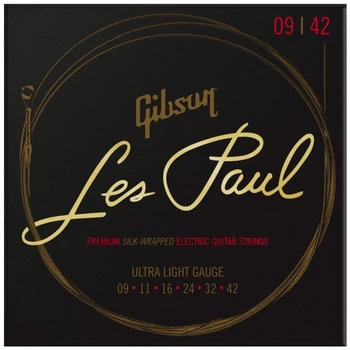 Струни для електрогітар GIBSON SEG-LES LES PAUL PREMIUM ELECTRIC GUITAR STRINGS 9-42 ULTRA-LIGHT (230476)