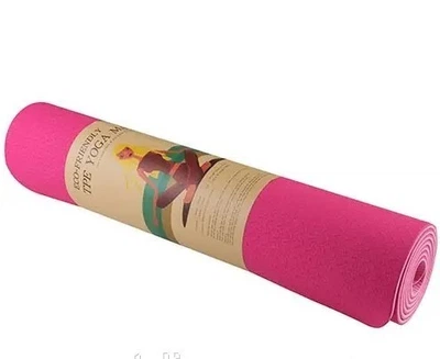 Коврик для йоги YOGА MAT 173 х 61 х 0.4 см, Розовый