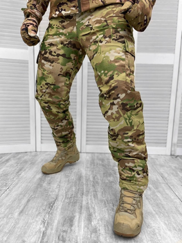 Тактические зимние теплые военные боевые штаны, Камуфляж: Мультикам, Размер: L