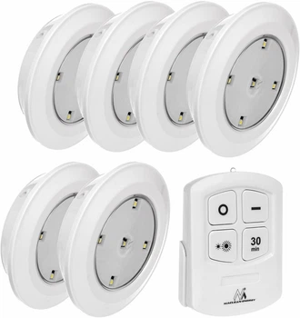 Maclean Energy MCE165 lampka nocna na baterie z pilotem 6szt