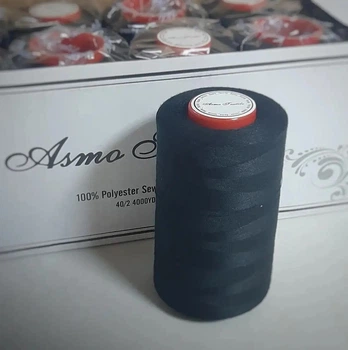 Нитки швейні Asmo Textile 40/2 (4000ярд.) чорні, поліестер
