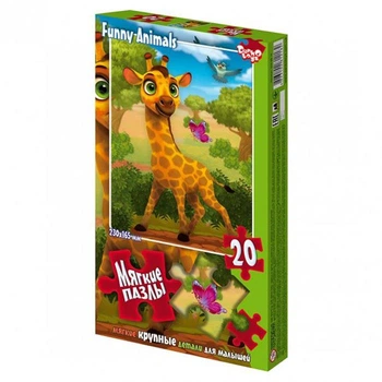 М'які пазли Жираф, 20 елем. Danko toys S20-09-01,02,03,04...16