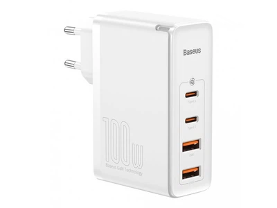 Сетевое зарядное устройство Baseus GaN2 Pro Quick Charger 2USB + 2Type-C 100W CCGAN2P-L02 White