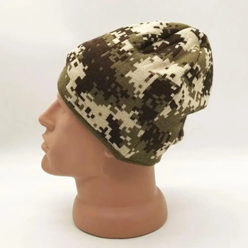 Зимняя шерстяная военная шапка для ВСУ, Пиксель