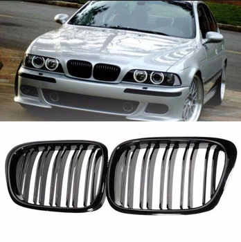 Решітка радіатора BMW (БМВ) 5 series E39 (1995 - 2004) Чорний глянець 2 ребра CountryMan