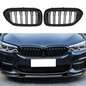 Решітка радіатора BMW (БМВ) 5 series G30 G31 G38 (2016 - 2020) Чорний Глянець 2 ребра CountryMan