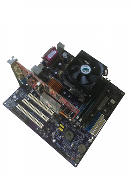 Материнская плата Elitegroup K8M800-M2 rev.1.0 (s754, 2xDDR) + 512MB RAM + 128M RADEON 9600 XT + CPU: AMD Athlon 64 2800+ Б/У