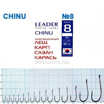 Крючок самоподсекающий Leader Chinu BN № 8
