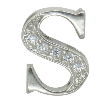 Срібна буква на ланцюжок "S"