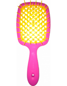 Щітка для волосся Janeke Superbrush Рожево-жовта