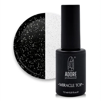 Закрепитель для гель-лака ADORE Miracle Top №6 Silver Glitter 7,5 мл