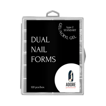 Формы для наращивания ногтей ADORE Dual Nail Forms Type 2 Standart 120 шт