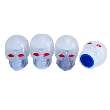 Защитные колпачки на ниппель светящиеся Череп Alitek Neon Skull Blue (4 шт) (67332)