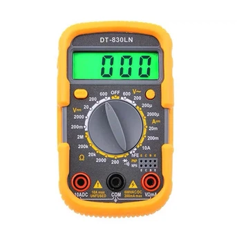 Цифровий мультиметр DT-830LN з підсвіткою 10А 600В тест транзисторів Hfe прозвонка DATA HOLD компактний тестер