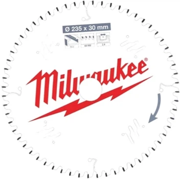 Диск пильный Milwaukee Alu PFTE, Ø235х30х2.4 мм, 60 зуб. (4932471309)