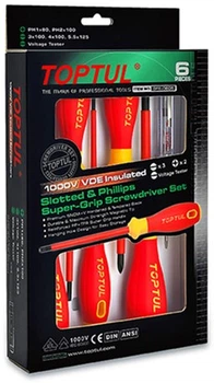 Набор отверток электроизолированных Toptul 1000V VDE 6 шт (GFE-0605)