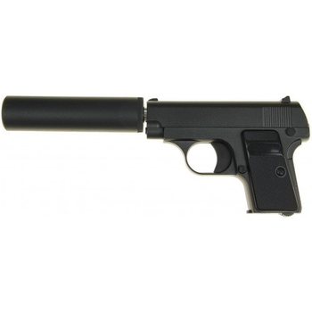 Дитячий пістолет на кульках "COLT25 з глушником" Galaxy G1A Метал, чорний