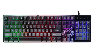 Клавиатура REAL-EL Comfort 7090 Backlit USB черная с подсветкой