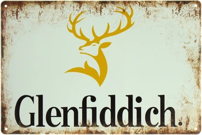 Металлическая табличка "Glenfiddich (Золотистая Голова Оленя)" (ms-103682)