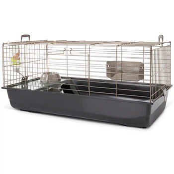 Savic Nero 3 De Luxe клітка для морських свинок, карликових кроликів, 100х50х47 см, колір решітки теплий сірий