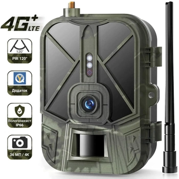 4G Фотопастка, лісова камера Suntek HC940Pro, 4K, 36МП, з live додатком для iOS / Android