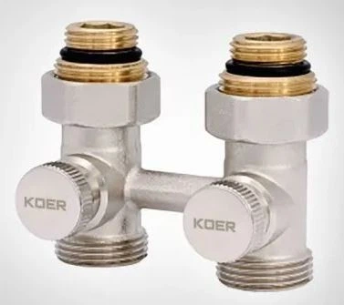 Узел нижнего подключения радиатора прямой KOER 3/4"