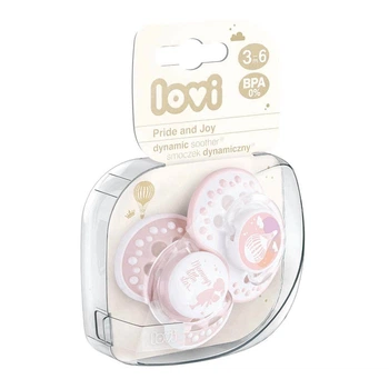 Пустышка Lovi Pride & Joy силиконовая динамическая 3-6 мес 2 шт (22/845girl)