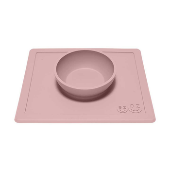Силіконова миска-килимок EZPZ Happy Bowl Колір - Рожевий