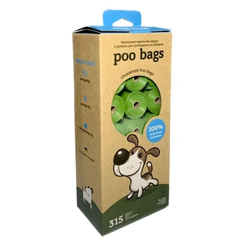 Пакеты для уборки за собаками Poo Bags без запаха 315шт (21 рулон)